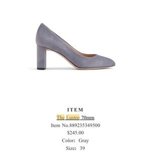 M. Gemi light grey suede pumps.